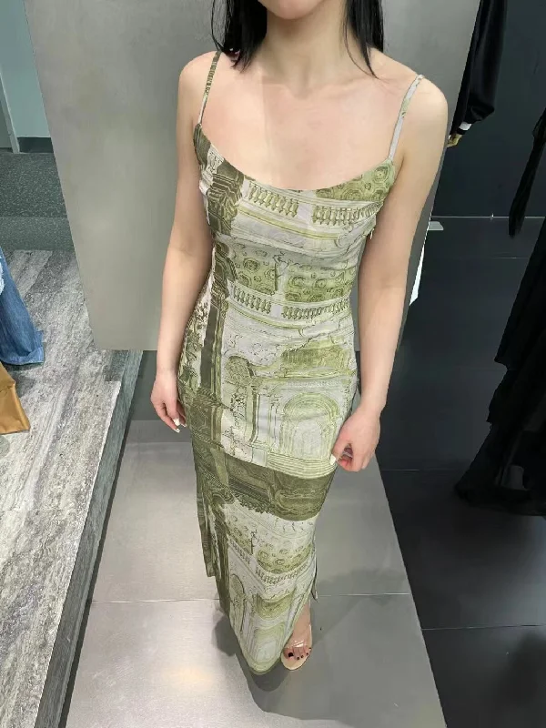 Jessy Printed Maxi Dress Tunics Fashionable trendy