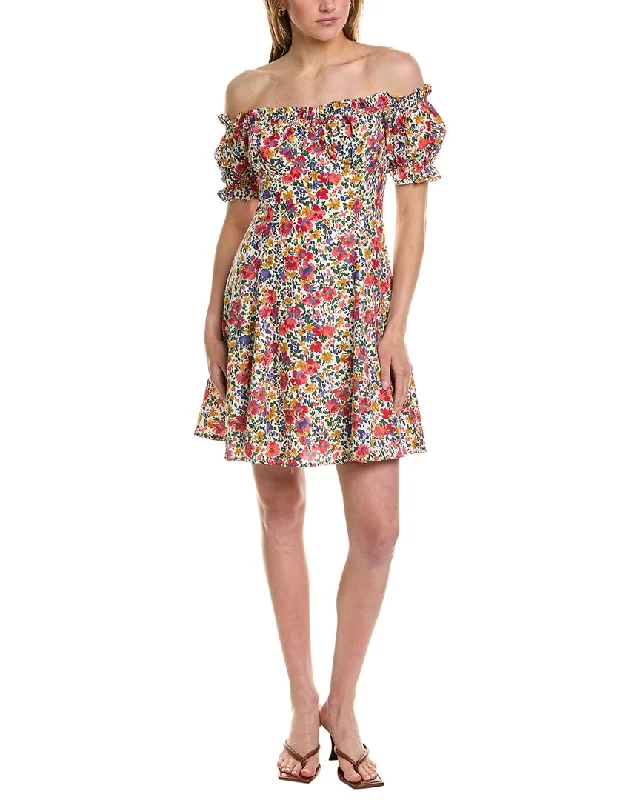70/21 Floral Mini Dress Tunics Lace romantic