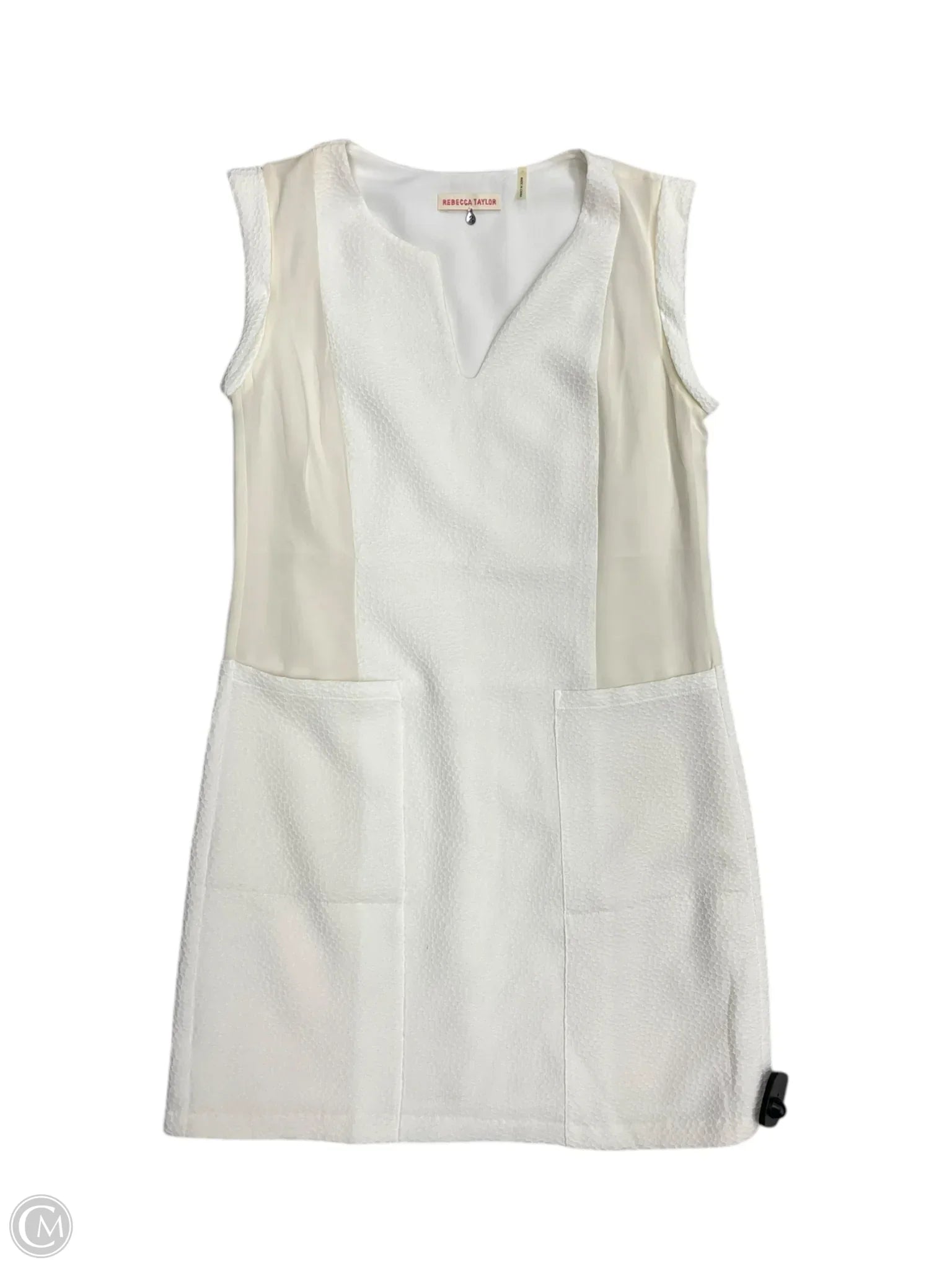 Dress Party Midi By Rebecca Taylor In Cream, Size: 2 Tunics Stylish elegant