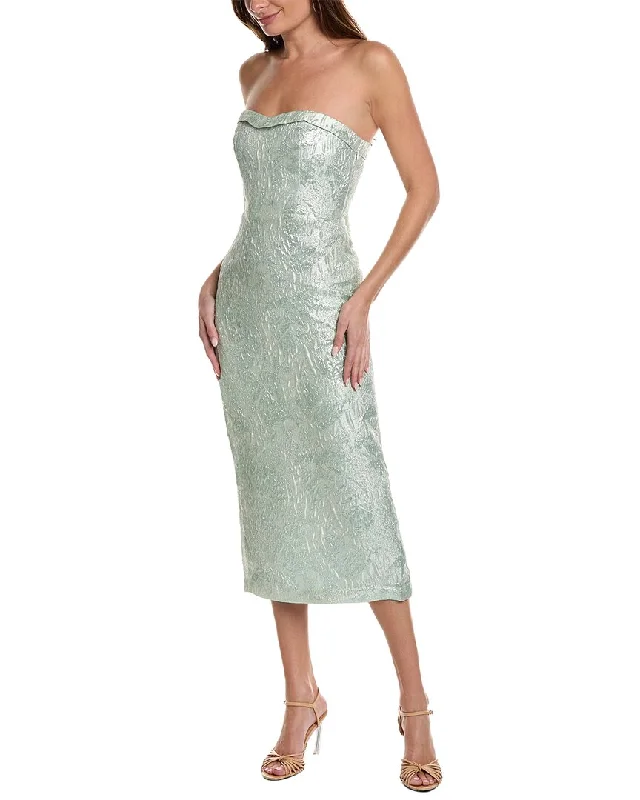 ML Monique Lhuillier Strapless Midi Dress Tunics Sophisticated sleek