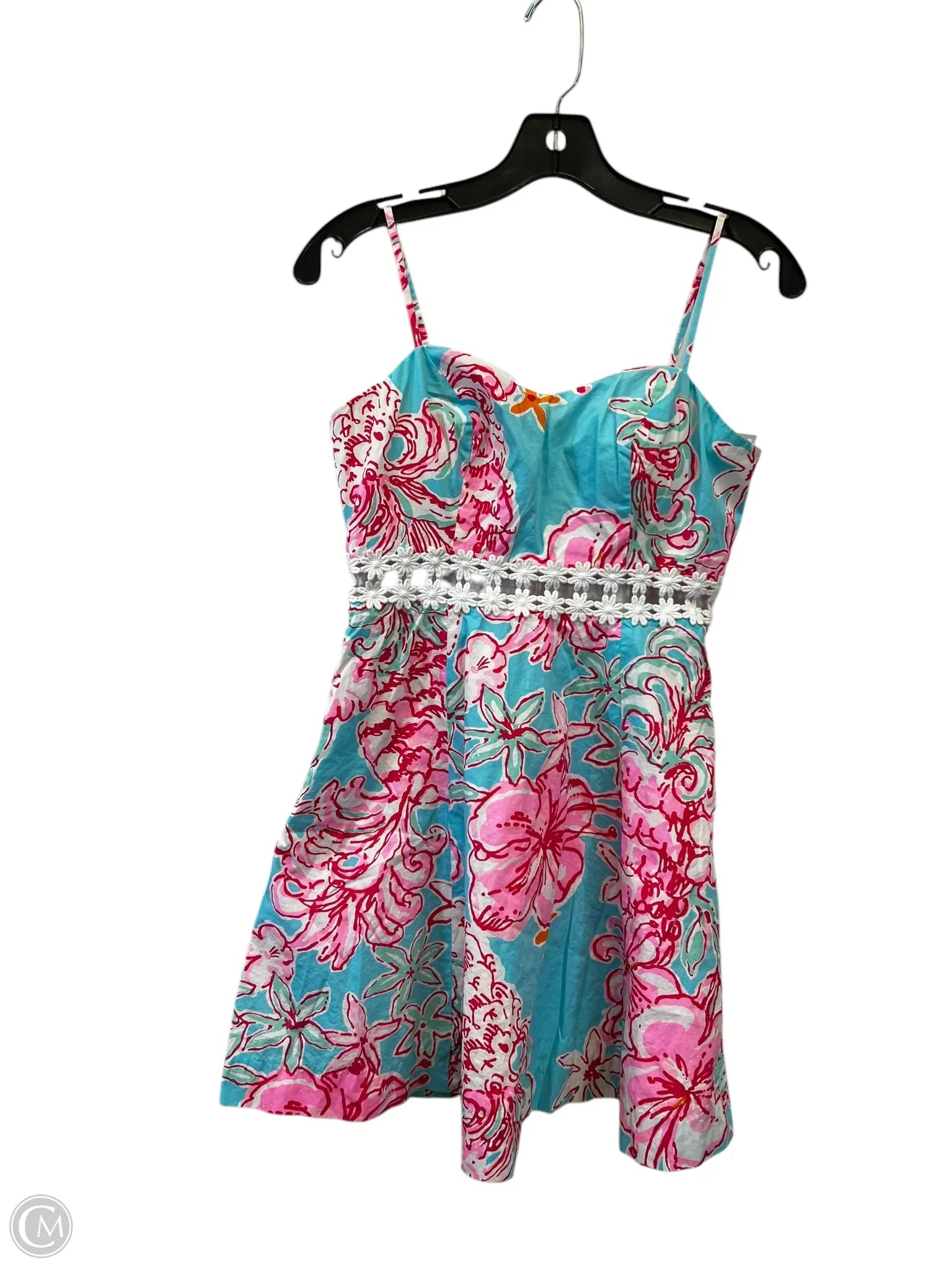 Dress Casual Midi By Lilly Pulitzer In Blue & Pink, Size: Xs Tunics Gym athletic