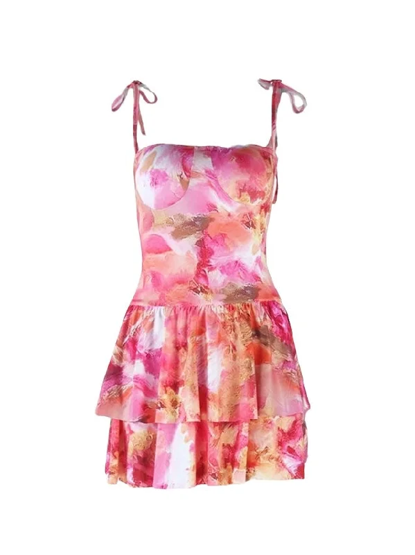 Floral Me Mini Dress Classic Black Mini Dress