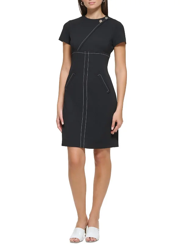 Womens Above-Knee Work Wear Sheath Dress Tunics Trousers formal