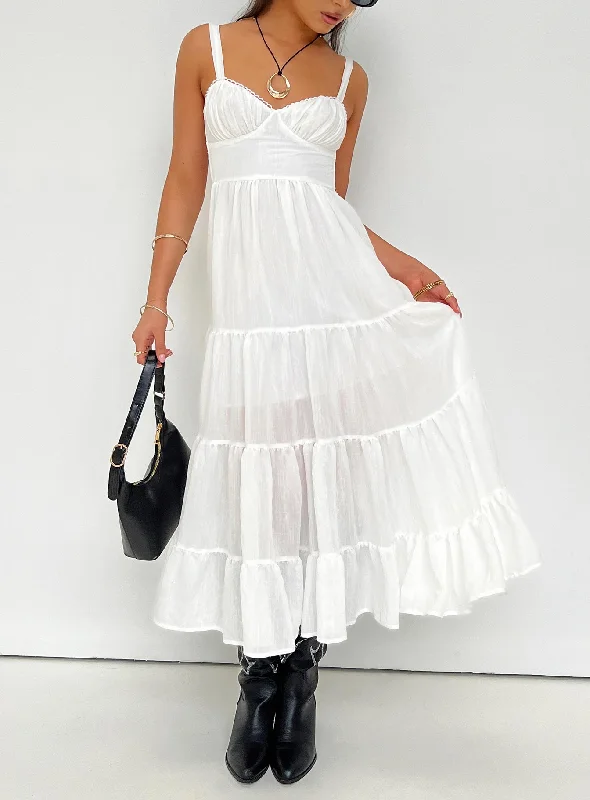 Joella Midi Dress White Tunics Sale discount