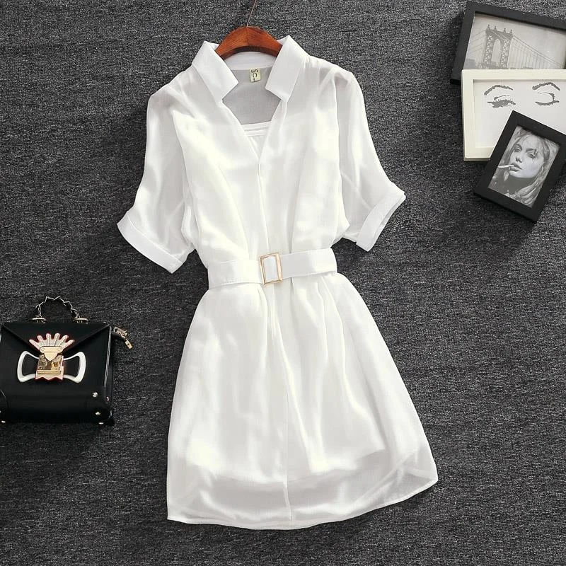 Zjkrl - Elegant Women's Summer Two-piece Dress Luxury Chiffon Party Loose Tulle Evening Dresses for Women 2022 Prom Transparent White Tunics Trendy modern