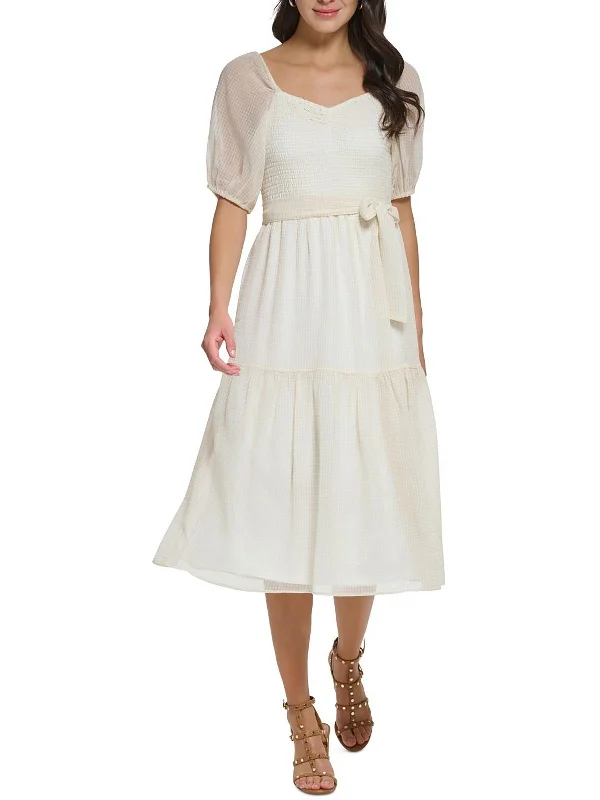 Womens Casual Midi Fit & Flare Dress Tunics Occasion special
