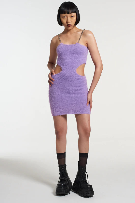 Venus Fluffy Mini Dress Classic White Mini Dress