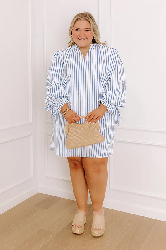 Sweet Lifestyle Stripe Mini Dress Curves Cozy Cowl Neck Mini Dress