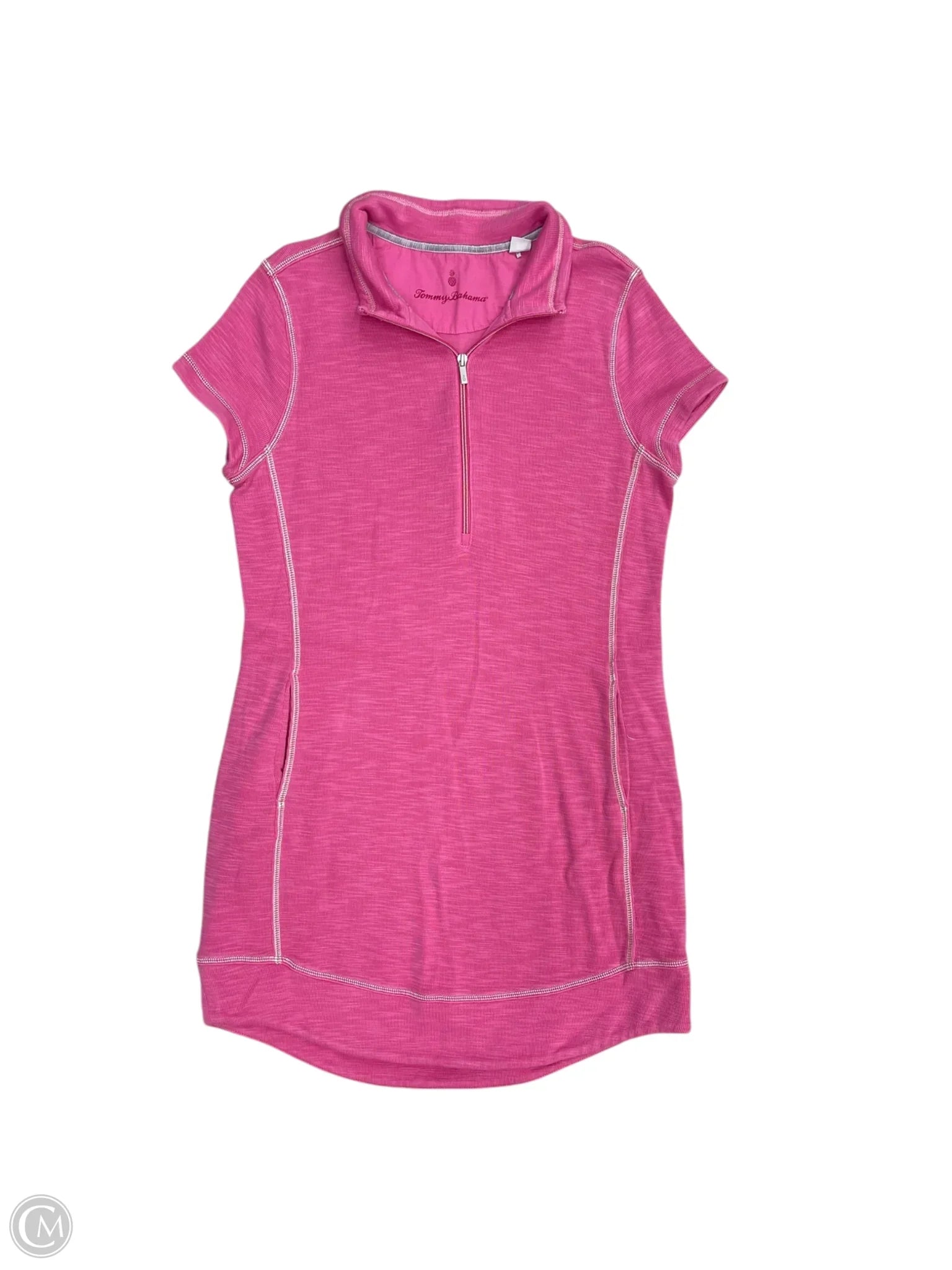 Dress Casual Midi By Tommy Bahama In Pink, Size: M Tunics Polka dots