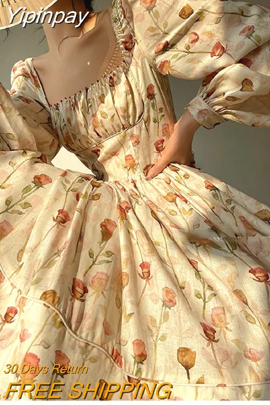 Yipinpay Style Elegant Floral Midi Sundress Woman Long Sleeve Y2k Mini Dress Party Casual Korean Fashion Dress Chiffon 2023 Summer Stylish Sweetheart Mini Dress Yipinpay Style Elegant Floral Midi Sundress Woman Long Sleeve Y2k Mini Dress Party Casual Korean Fashion Dress Chiffon 2023 Summer Stylish Sweetheart Mini Dress
