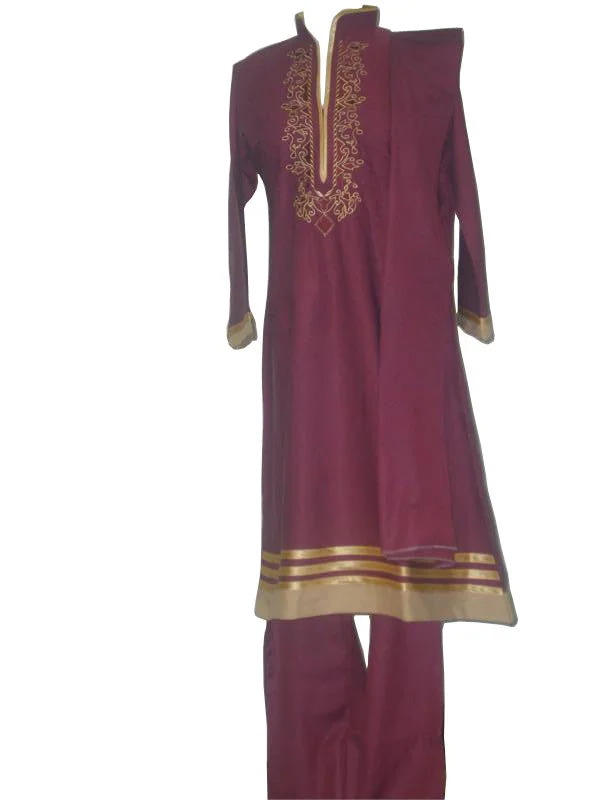 Fancy women's trouser kameez set with rich embroidery Trousers Essential Wardrobe