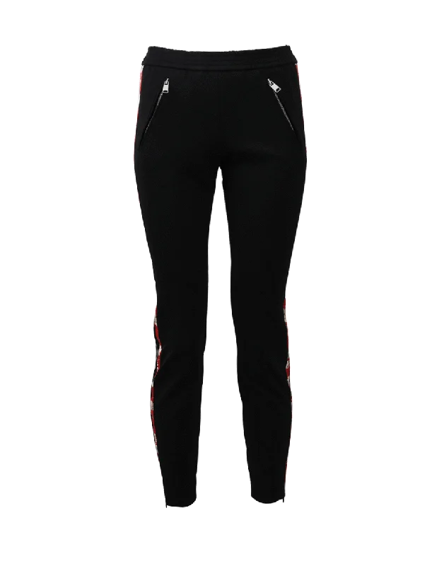 Side Trim Legging Chic Floral Print Leggings