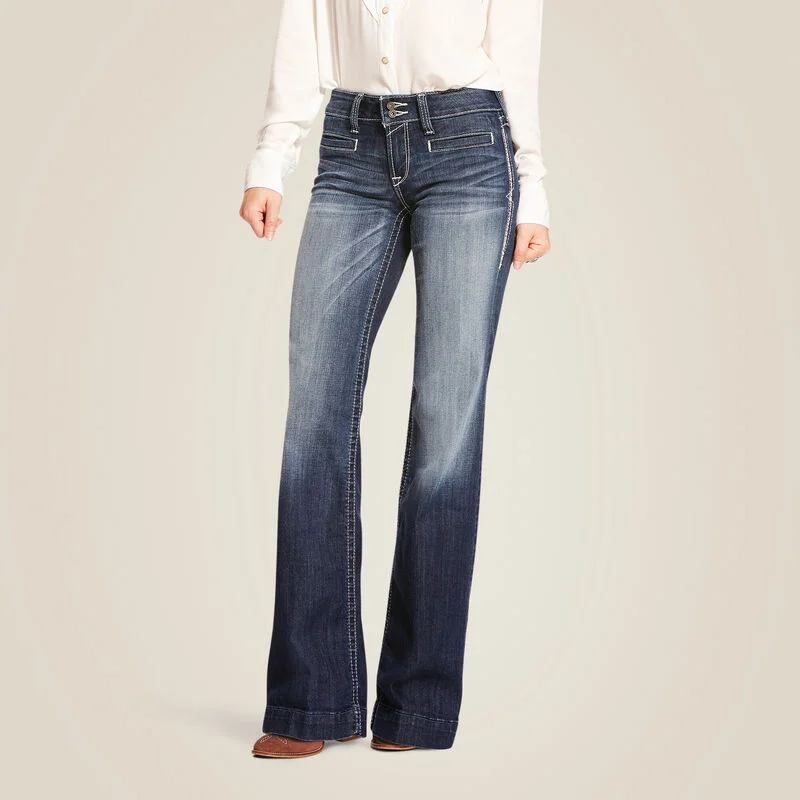 Women's Ariat Entwined Trouser Jean Trousers High Rise Slim Fit