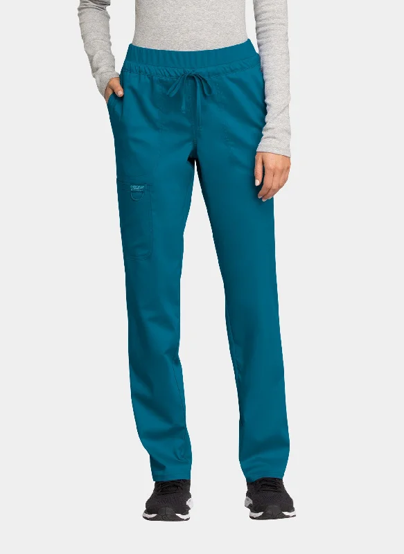 Cherokee WW Revolution Mid Rise Tapered Leg Drawstring Scrub Trousers WWE105 - Caribbean Trousers Lace Delicate Cherokee WW Revolution Mid Rise Tapered Leg Drawstring Scrub Trousers WWE105 - Caribbean Trousers Lace Delicate