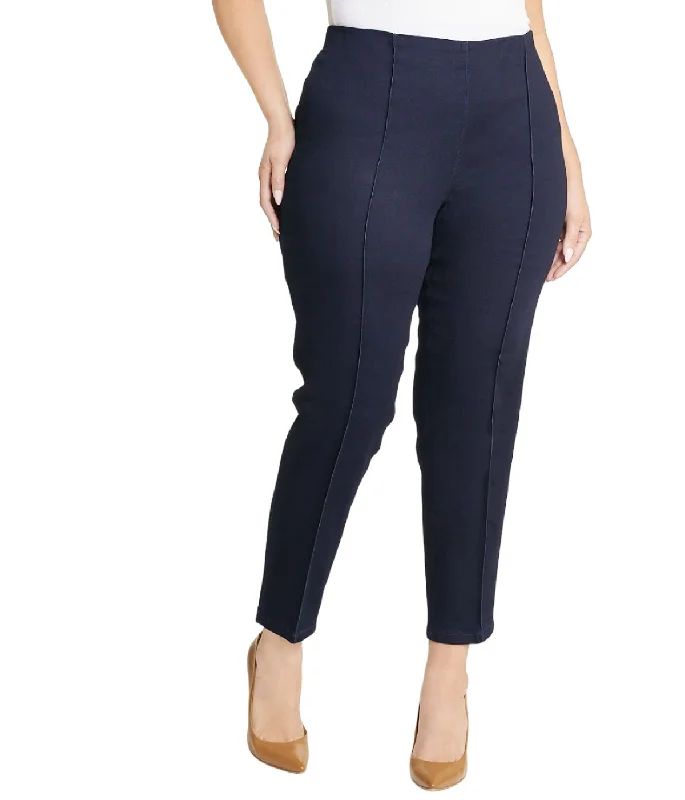 Double-wide waistband Pull-on Leggings Fashionable Solid Color Tights