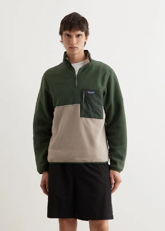 Microdini 1/2 Zip Pullover Peter Pan Collar