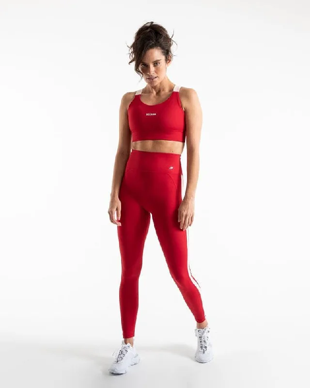 ALICIA LEGGINGS - RED Fashionable Smooth Fit Leggings