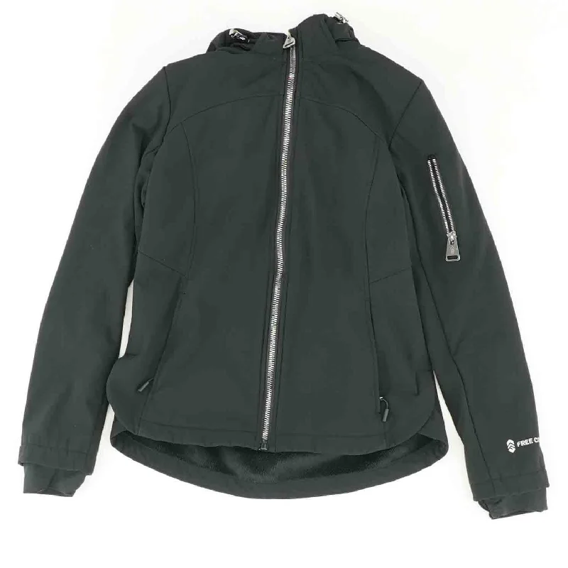 Black Lightweight Coat Cuffed Rolled Raglan