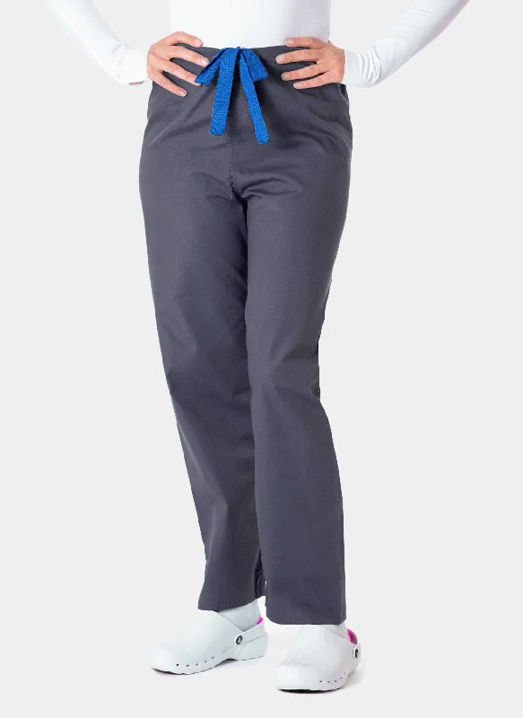 Budget Scrub Trousers - Pewter Trousers Print Floral