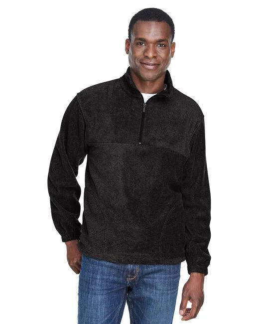 Harriton Adult 8 oz. Quarter-Zip Fleece Pullover M980 Cap Sleeve Casual