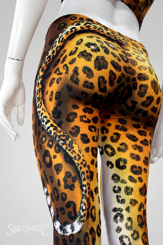 Woman's 'LEOPARD' Leggings -- sportswear/costume Comfortable Ribbed Waistband Leggings Woman's 'LEOPARD' Leggings -- sportswear/costume Comfortable Ribbed Waistband Leggings