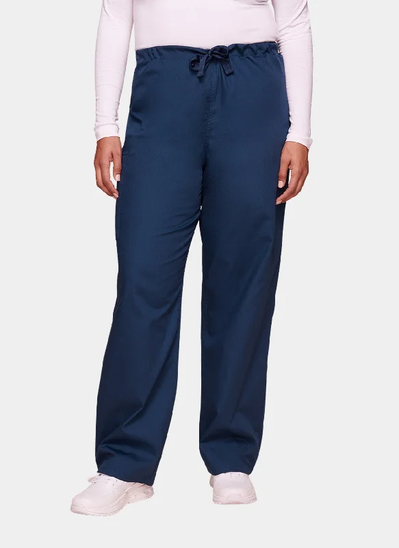 Cherokee Unisex Drawstring Scrub Trousers - Navy Trousers Gym Athletic