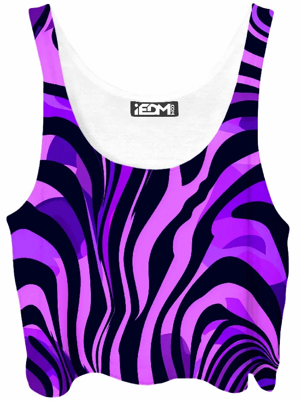 Noir Stripes Crop Top Iron Safe Non-Iron Wrinkle Free