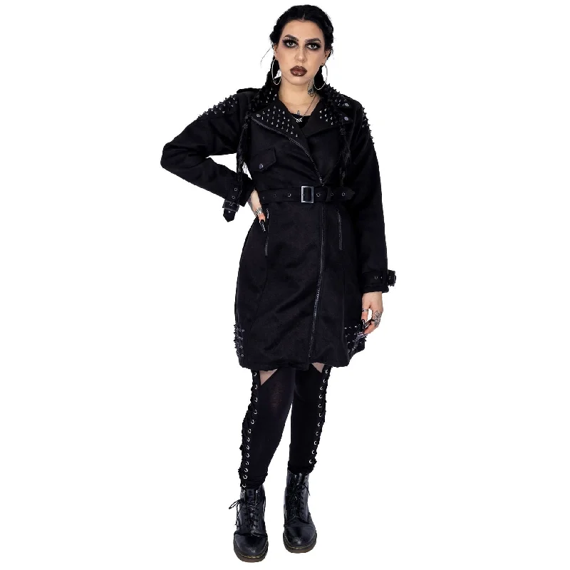 ADONIA COAT - BLACK Cotton Linen Terry