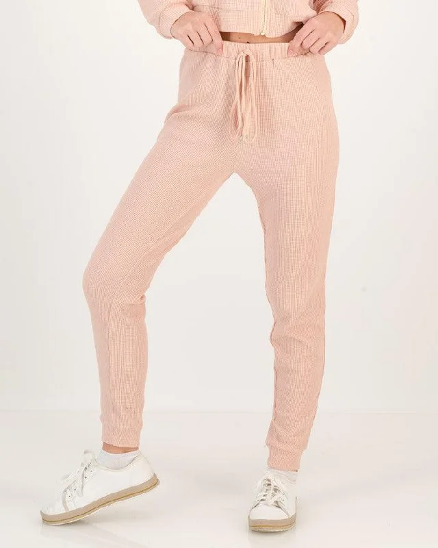 NEW KNITS LOUNGEWEAR TROUSERS - CORAL Trousers Culottes Wide Leg