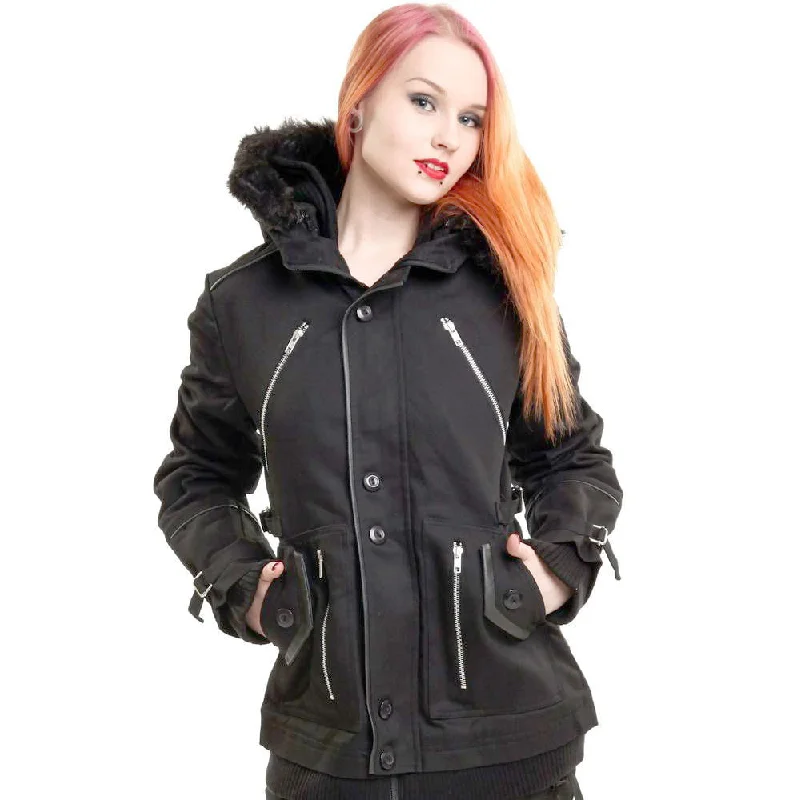 CHASE COAT - BLACK Stand-Up Roll-Neck Turtle