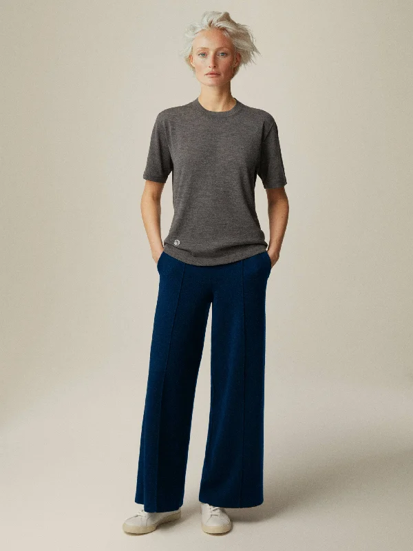 The Flow Trousers Women - Tasman Blue Trousers Designer Luxury