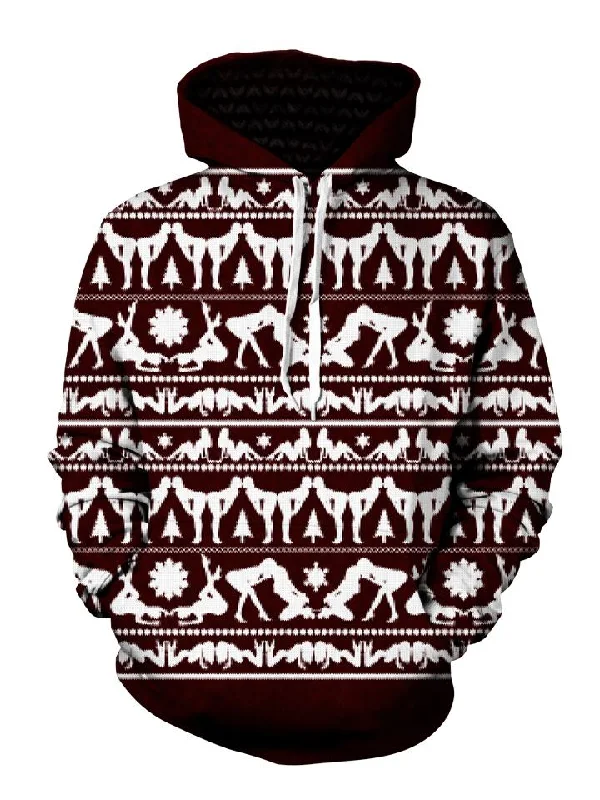 XXXmas Pullover Hoodie Hoodie with Pattern Geometric Abstract