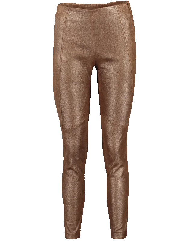 Metallic Leather Legging Stylish Stretch Pants Leggings