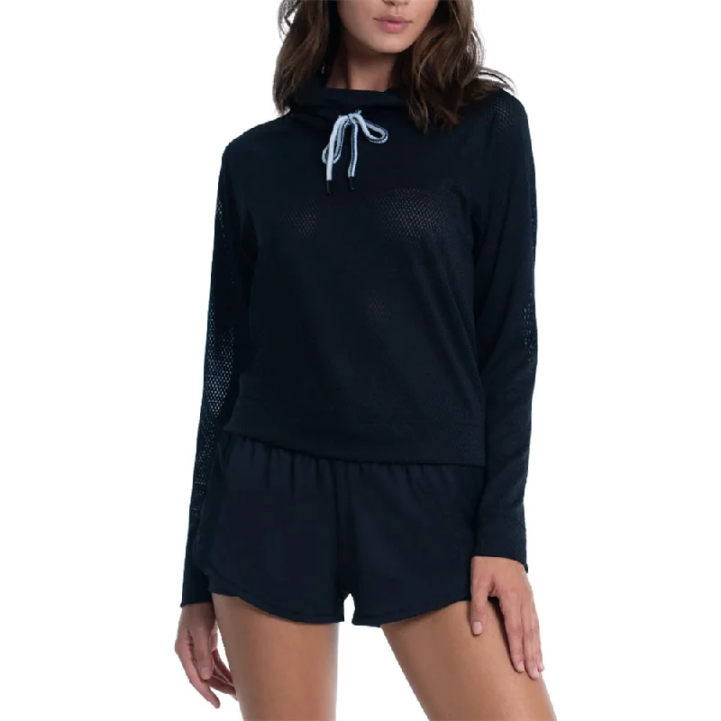 Lucky In Love High Neck Womens Tennis Pullover Asymmetrical Hem Sweater