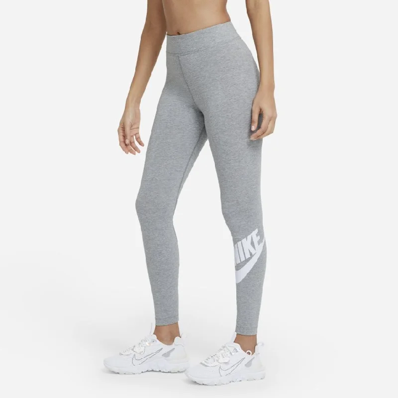 Women's Nike Sportswear Essential High-Waisted Logo Leggings Elegant Shiny Black Leggings Women's Nike Sportswear Essential High-Waisted Logo Leggings Elegant Shiny Black Leggings