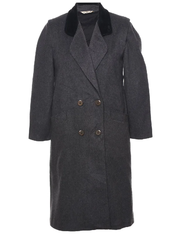 Double Breasted Wool Coat - M Parka Down Jacket Wool Coat