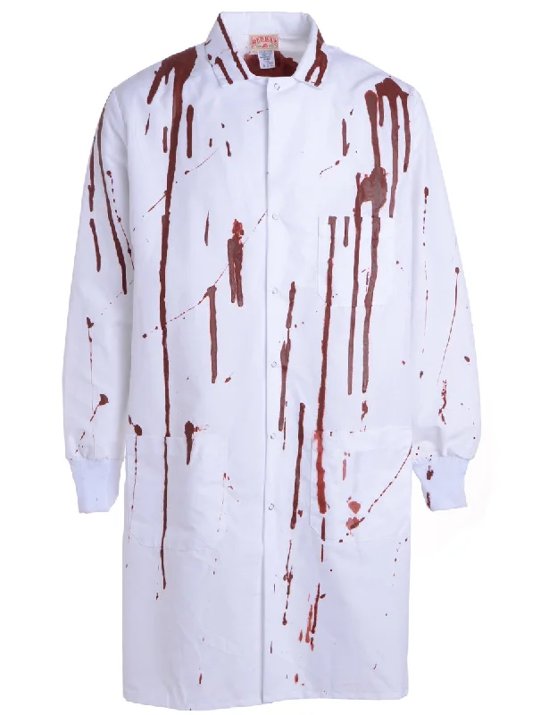 Reclaimed Bloody Halloween Doctors Coat Nylon Polyester Spandex
