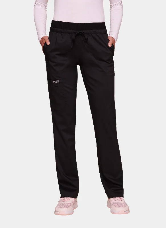 Cherokee WW Revolution Mid Rise Tapered Leg Drawstring Scrub Trousers WWE105 - Black Trousers Mesh Breathable Cherokee WW Revolution Mid Rise Tapered Leg Drawstring Scrub Trousers WWE105 - Black Trousers Mesh Breathable