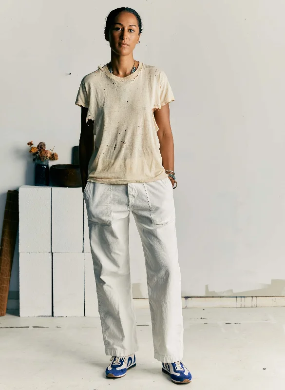 blake military trouser in white Trousers stylish elegant