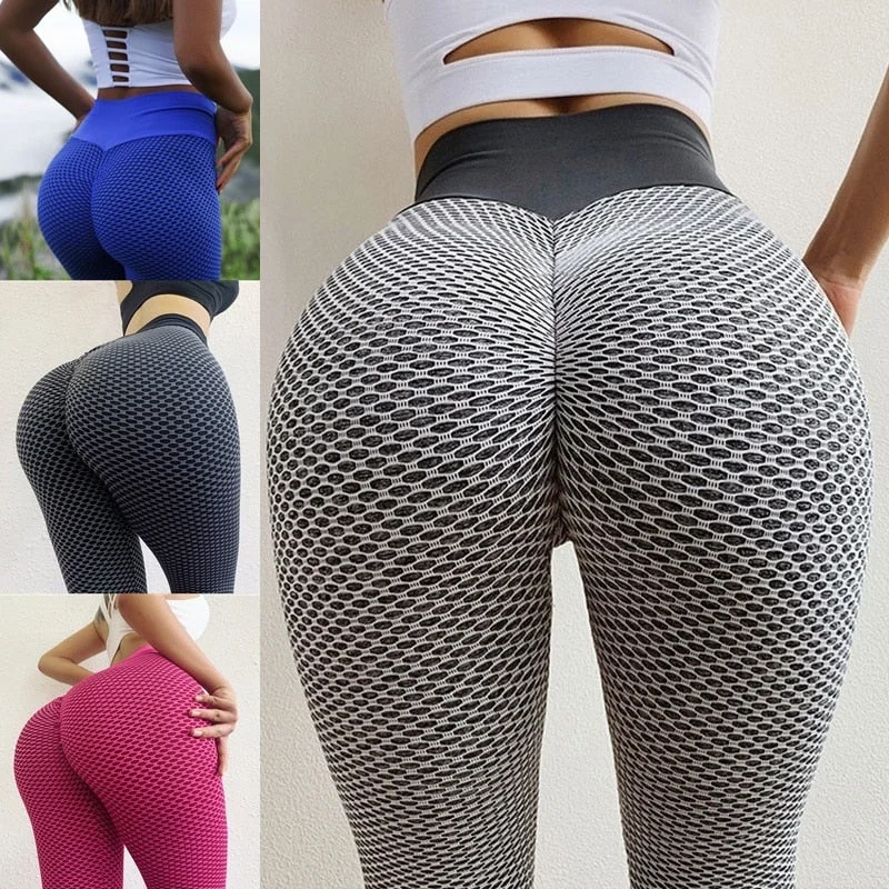 Women's Butt Lifting High Waist Leggings with Tummy Control Fashionable Ribbed Knit Leggings