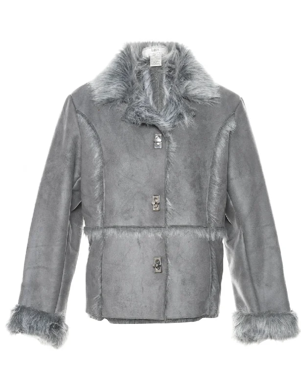 Grey Coat - L Knit Woven Fleece
