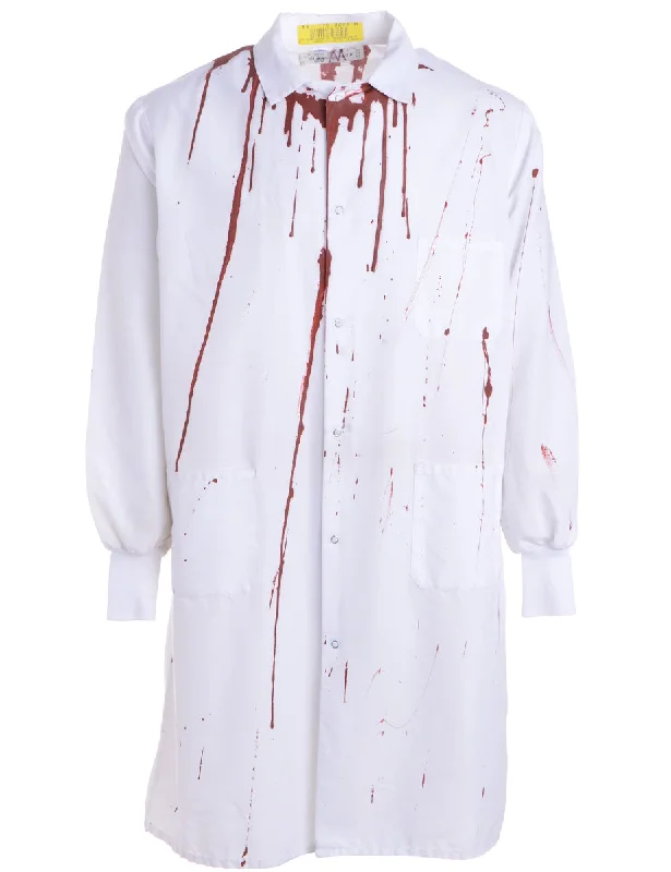 Reclaimed Bloody Halloween Doctors Coat Fleece Down Feather