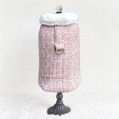 Annabella Dog Coat: Pearl Turtleneck Wrap Cape
