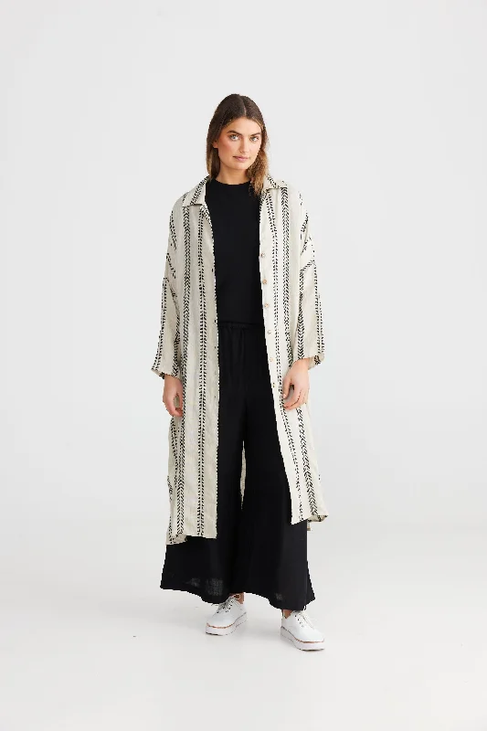 Georgio Coat Dress Bomber Denim Leather