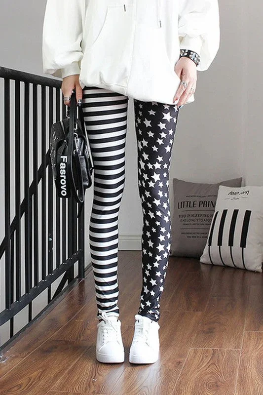 PRINTED LEGGINGS Elegant Printed Leggings with Pockets