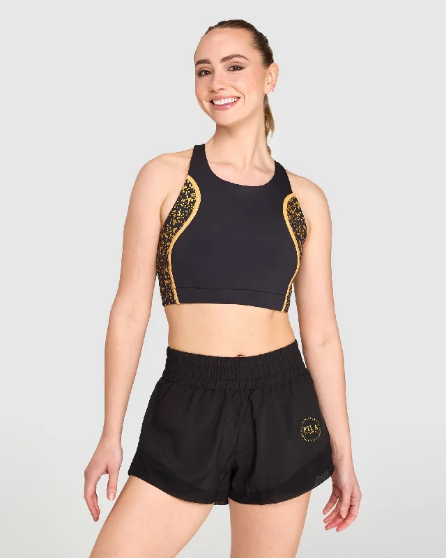 Women's Avani Crop Top Houndstooth Herringbone Solid