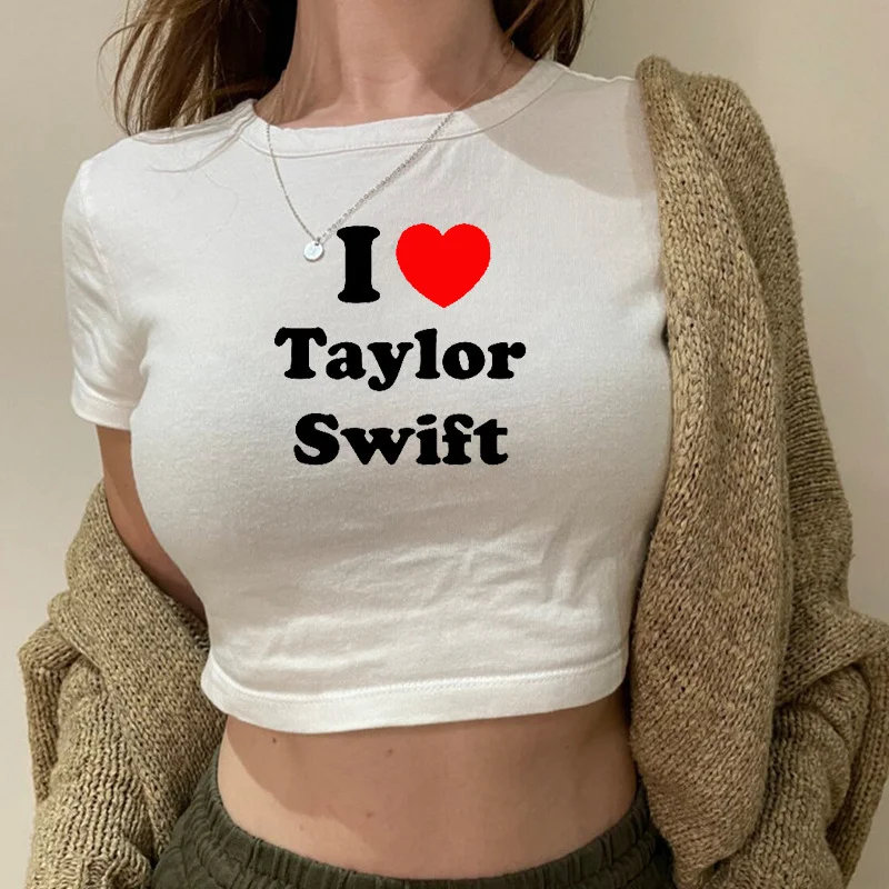 Women Simple Letter Print Round Neck Pullover Short-Sleeved T-Shirt Boat Neck Sweater