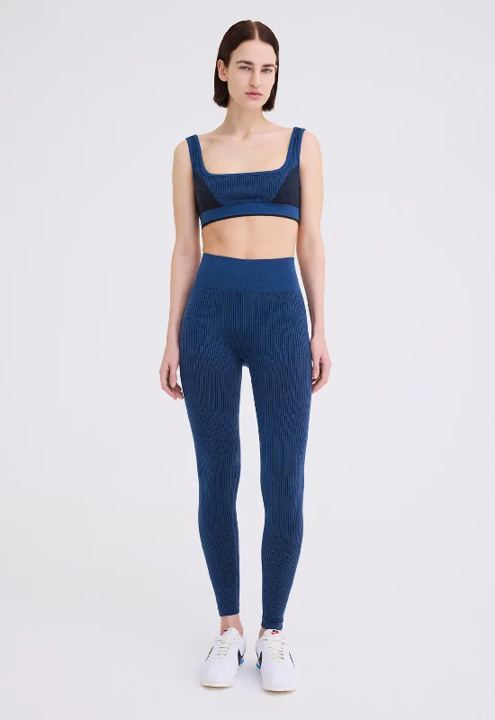 NAGNATA Demi Wool Legging - Ocean Blue Trendy Colorblock Print Leggings