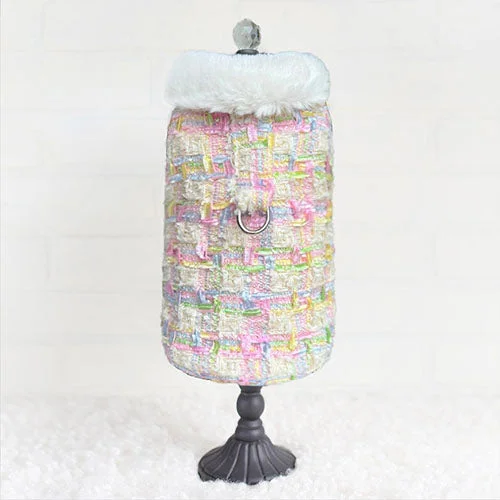 Annabella Dog Coat: Masquerade Plaid Tartan Floral