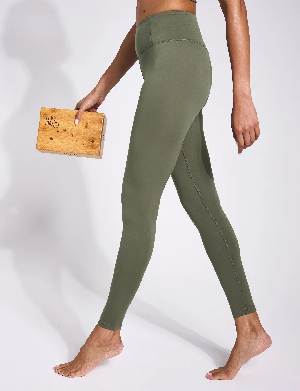 FLOAT High Waisted Legging - Cured Green Comfortable Bootcut Workout Leggings